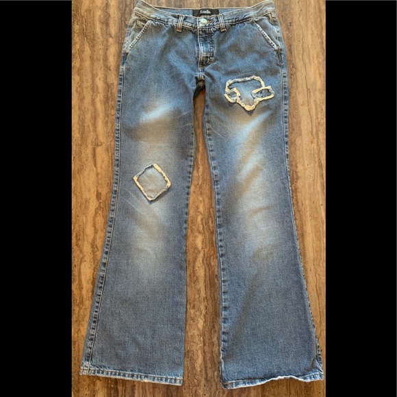 LUCELLA JEANS DISTRESSED STYLE W/Patch work SALE $10 sz 13 - Picture 1 of 7